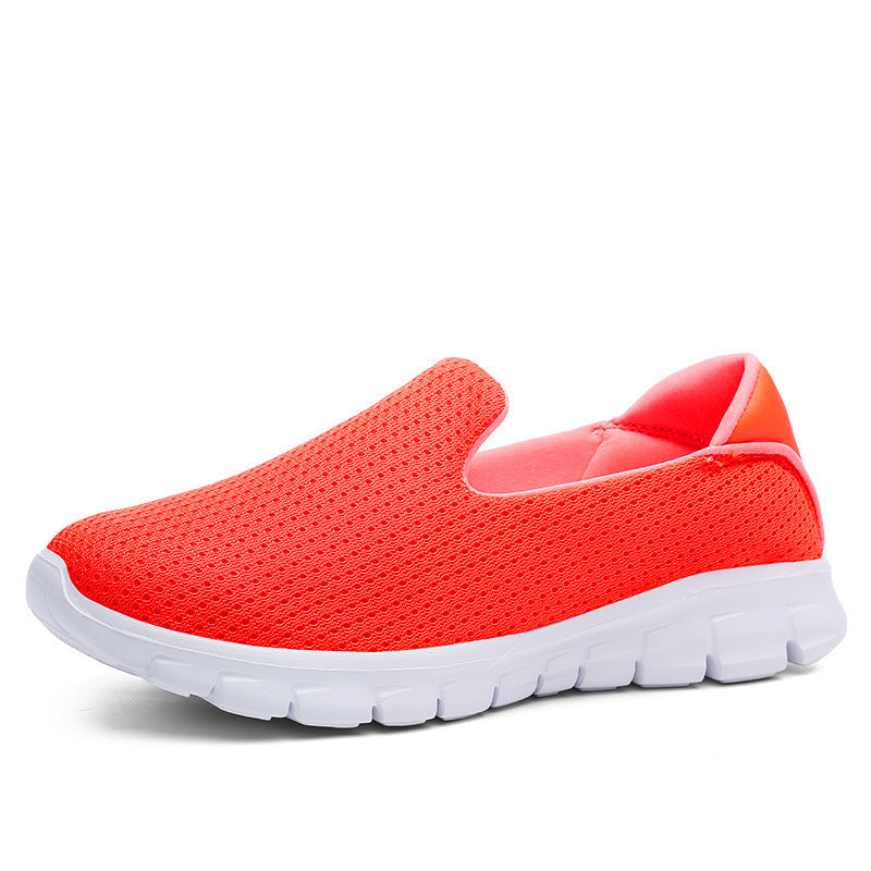 lightweight slip in orange trainer