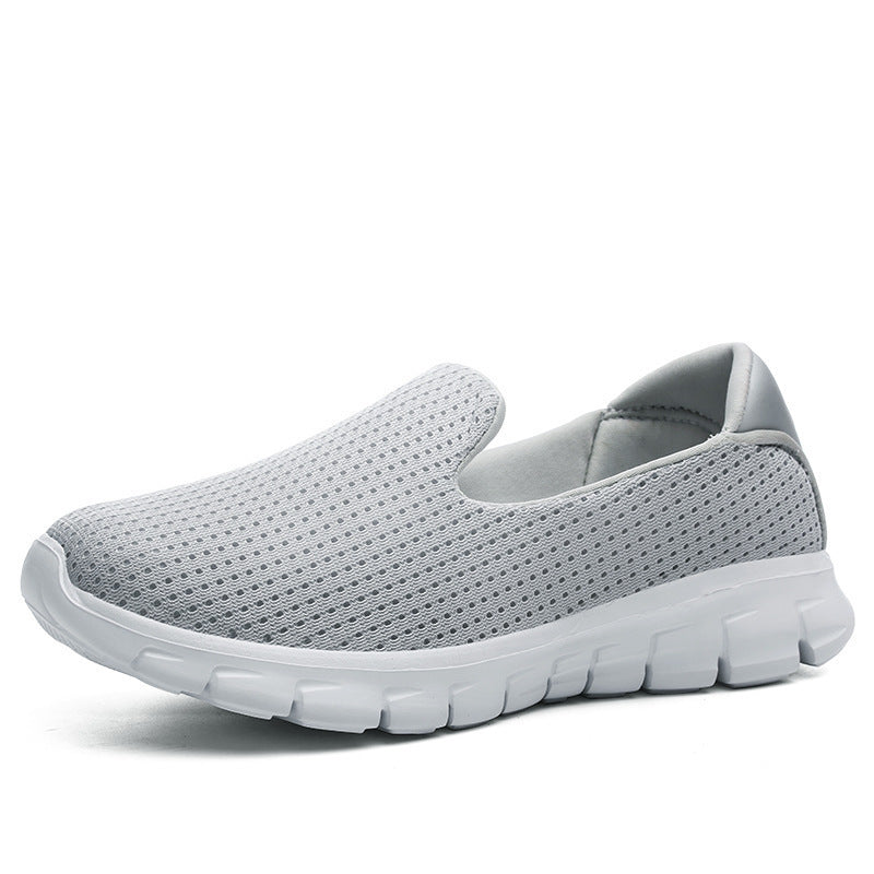 lightweight slip in grey trainer